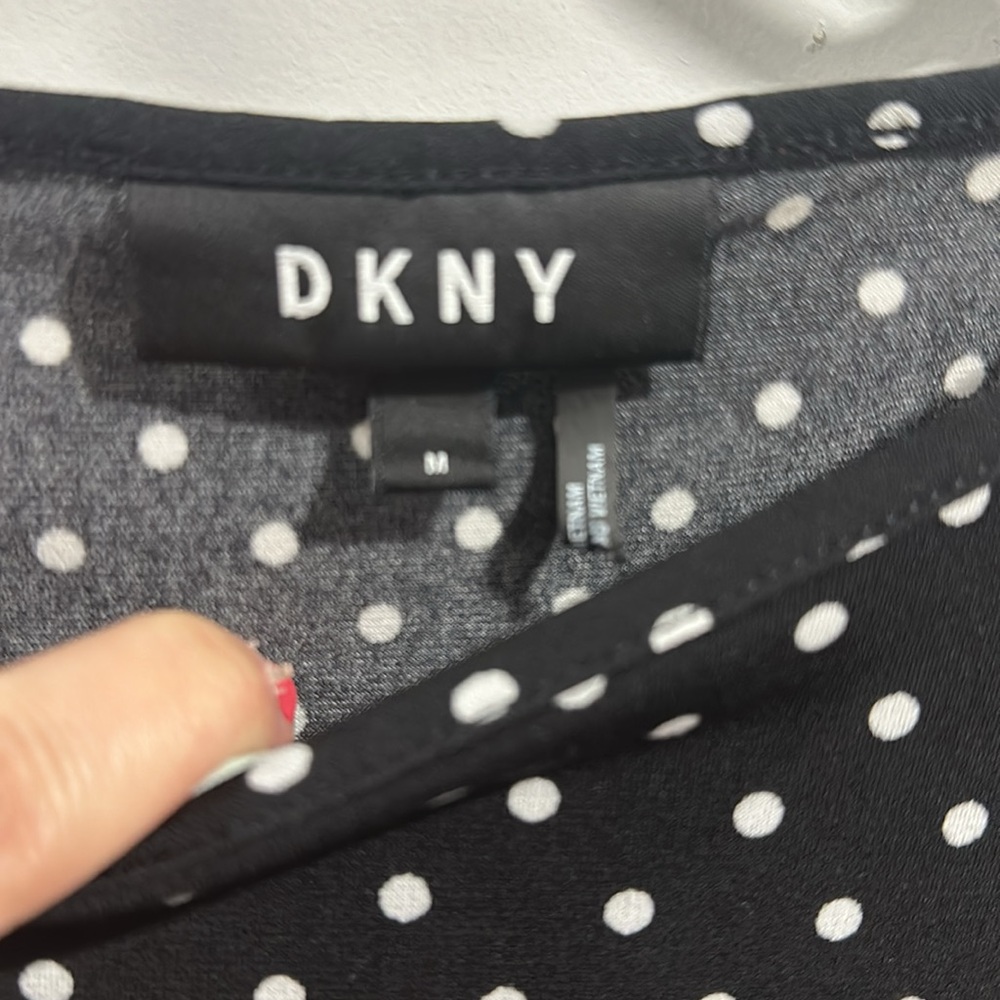 DKNY black Polka Dot Blouse - Picture 5 of 6